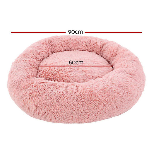 Calming Plush Bed (L) Pink
