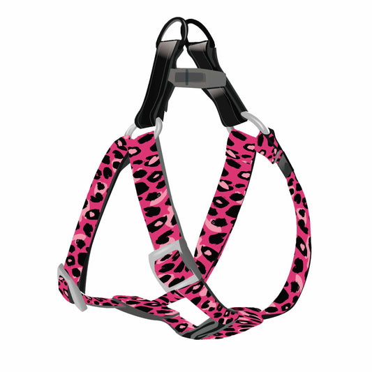Eco-Friendly Reflective Dog Harness (Leopard)